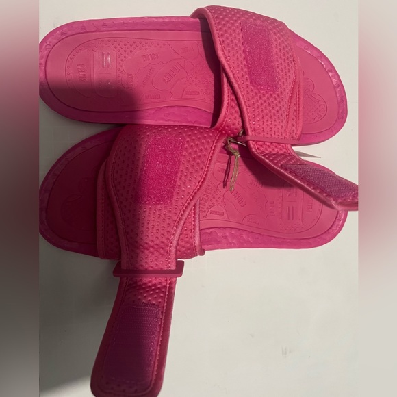 Adidas Hu Pharell WIlliams Boost Slides/Semi Solar Pink sz 6mens -7 womans - Picture 4 of 4